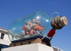 Nelson's Ship in a Bottle, outside the National Maritime Museum. Photograph by Mike Peel (www.mikepeel.net)